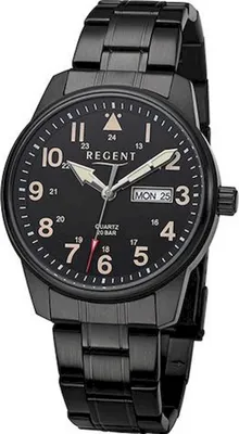 Produktbild von REGENT F-1278 Herrenuhr Schwarz 40,5 mm 20 BAR Edelstahl