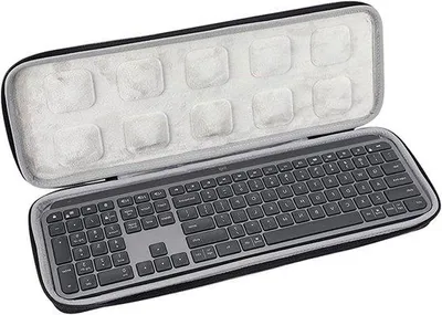 Zdjęcie produktu dla Twarde etui dla klawiatury Logitech MX Keys - torba na bezprzewodową klawiaturę - ochrona - idealna w podróży - Luxento