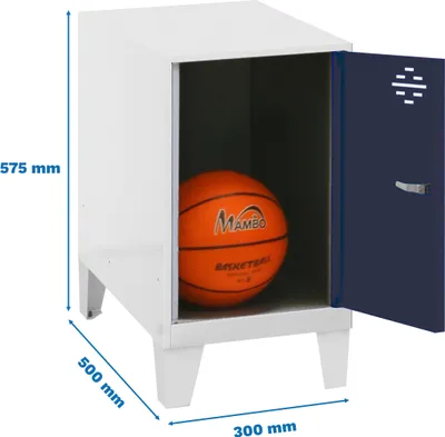 Produktbild von Simonrack Spind SIMONLOCKER DISM weiß, anthrazit 8425437119958, 1 Schließfach 30,0 x 50,0 x 57,5 cm