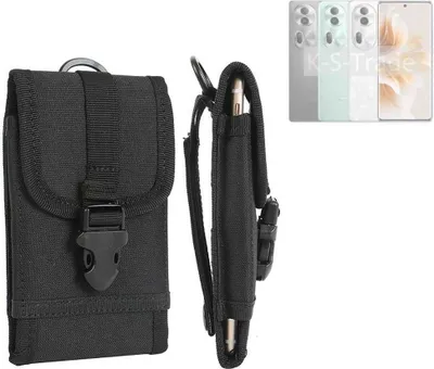 Produktbild von K-S-Trade Holster Handy Hülle kompatibel mit Oppo Reno11 Global Holster Handytasche Gürtel Tasche Schutz Hülle Robust Outdoor schwarz