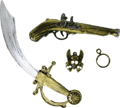 Produktbild von Das Piraten-Set aus einer Waffe und einem Säbel