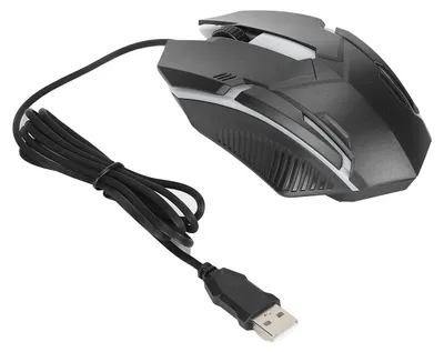 Image de Souris de jeu USB filaire, design ergonomique, noire