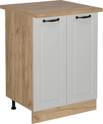 Produktbild von Küchenunterschrank Vicco R-Line Weiß Landhaus 60 cm , AP Eiche, Model 53849