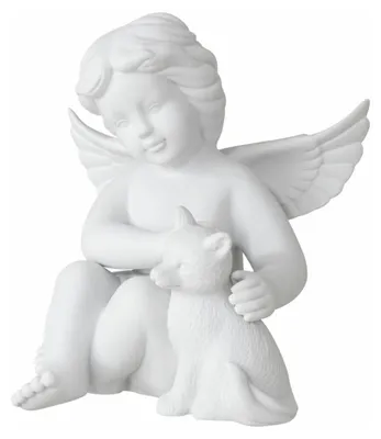 Produktbild von Rosenthal Engel mittel Weiss matt Engel mit Fuchs 11cm