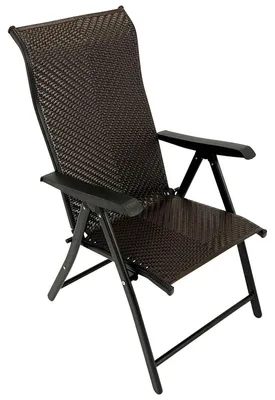 Produktbild von Klappsessel 71 x 58 x 111 cm Stahl Polyrattan Braun