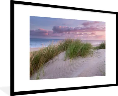 Produktbild von MuchoWow® MuchoWow® Gerahmtes Poster Strand - Düne - Himmel 90x60 cm - Poster mit zchwarzem Bilderrahmen - Wanddekoration - Fotos