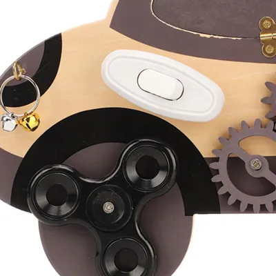 Immagine prodotto di Giocattolo con sensore per auto in legno, interessante gioco educativo in 8 modi, fidget portatile fatto a mano per l'apprendimento dei bambini