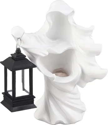Produktbild von Harz-Geist mit Laterne, Höllenbotan Skulptur, Halloween-Deko für Garten & Wohnung ，Bote der weißen Hölle