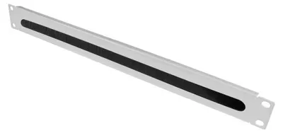 Image de Passe-câbles 19" avec insert à brosses, 1U, blanc pur RAL9010