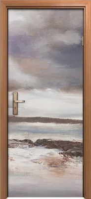 Produktbild von Türposter 80x200 cm Türaufkleber Türtapete Türfolie Klebefolie Stürmischer Strand Meer landschaft