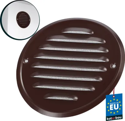 Obrázek produktu pro KOTARBAU® Větrací mřížka Nerezová ocel Kulatá kovová síťka Hnědá FI 100