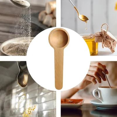 Produktbild von Mini-Holzlöffel für Badesalz und Honig, Kaffeelöffel aus Holz, wiederverwendbarer Löffel für Süßigkeiten, Tee, Gewürze und Servierutensilien