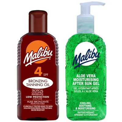 Immagine prodotto di Malibu Tanning Oil SPF4 200 ml + gel di aloe dopo abbronzatura 200ml