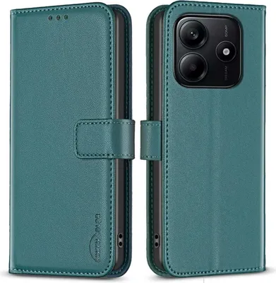 Produktbild von Xiaomi Redmi Note 14 4G Hülle - BINFEN Klapphülle - Grün