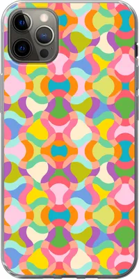 Produktbild von MuchoWow® Handyhülle Schutzhülle Hülle für Telefoonhoesje iPhone 13 Pro Max Design - Abstrakt - Farben - Retro Silikon Softcase Handy Hülle - Mobiltelefon