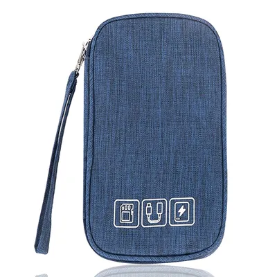 Produktbild von Travel Kabel Organizer Tasche Wasserdicht Klein Elektronische Kabeltasche Reise Kabel Elektronik ZubehörCyan