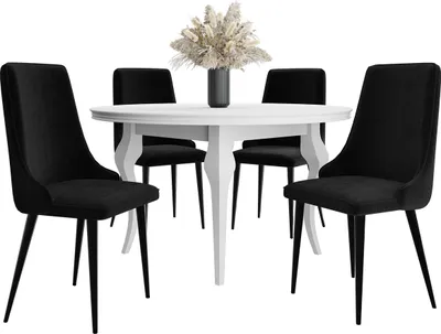 Produktbild von MIRJAN24 Stuhl Mario, 1 Stück, Polsterstuhl, Beine aus Metall, 55x48x91 cm, Wohnzimmer (Farbe: Magic Velvet 2219, Beine: Schwarz)