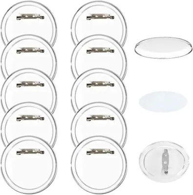 30 Buttons selbst machen ohne Maschine, 60 mm, weiß