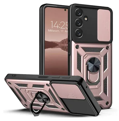 Produktbild von Armor Handyhülle für Samsung Galaxy A14 / A14 5G Kameraschutz Handy Panzer Case Cover Schutzhülle Outdoor Farbe: Rosegold