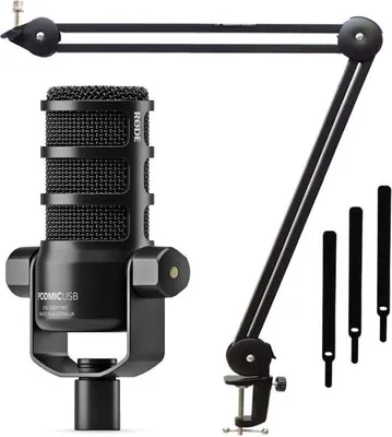 Produktbild von Rode Podmic USB XLR Mikrofon mit Gelenkarm Schwarz