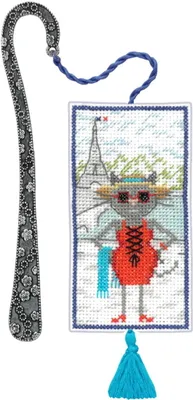 Produktbild von Le Bonheur des Dames Lesezeichen Kreuzstich Stickpackung  "La Parisienne", Zählmuster, 4x8cm