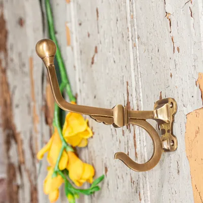 Produktbild von Messing Kleiderhaken, Garderobenhaken, Wandhaken, Flurgarderobe