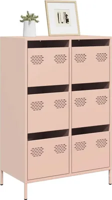 Immagine prodotto di vidaXL Credenza Rosa 68x39x101,5 cm Acciaio