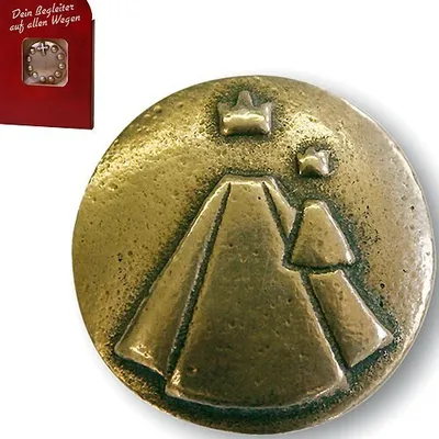 Produktbild von Madonna - Jungfrau Maria Mutter Gottes Handschmeichler aus Bronze 4cm