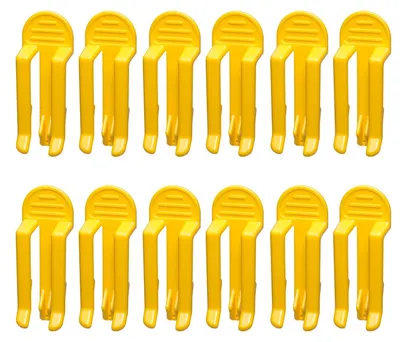 Image de Lot de 12 pinces pour sacs poubelle, couleur jaune