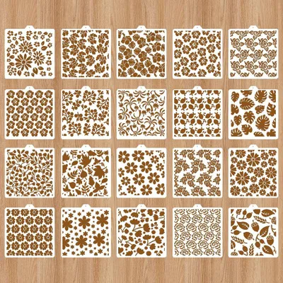 Productafbeelding van Taartdecoratieset - 20 verschillende bloemendesigns - voor het decoreren van taarten en broden