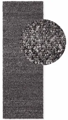 Immagine prodotto di Tappeto corridoio Ted Baker, modello Portobello, pelo corto, grigio scuro, realizzato a mano, morbido