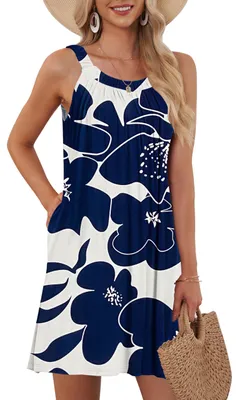 Produktbild von Sommerkleid ärmellos, Halter, mit Taschen, Damen, Strandkleid