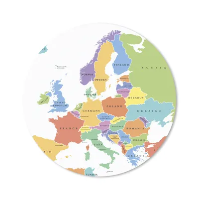 Obrázok produktu pre Podložka pod myš - Európa - Mapa - Jednoduché - 20x20cm - Rohožka pod myš