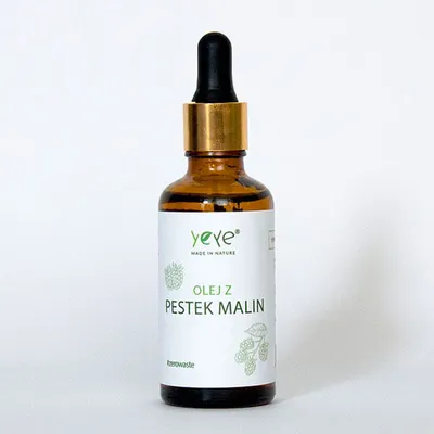 Zdjęcie produktu dla Olej z pestek malin nierafinowany zimnotłoczony 50ml YEYE  Nature