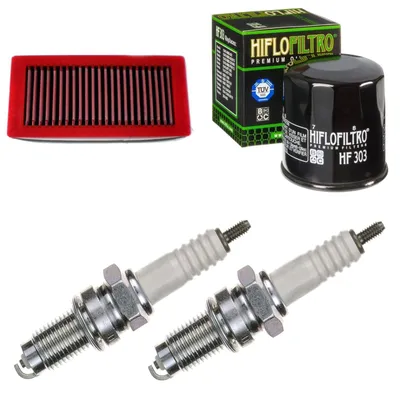 Obrázek produktu pro Servisní sada pro Yamaha MT-01 1700 (2005–2012) – vzduchový filtr, olejový filtr, zapalovací svíčky od pamoto –