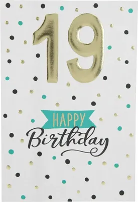 Produktbild von 11566 Depesche Zahlenkarte, Glückwunschkarte-19 Happy Birthday