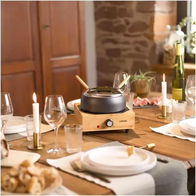 Image de Service à fondue 800w 8 fourchettes - Livoo - DOC287 -