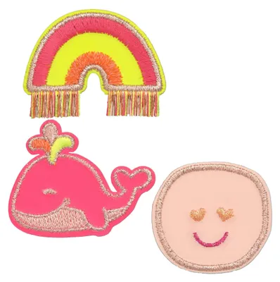 Produktbild von Lässig Textil-Sticker (3 Stk), Wal pink