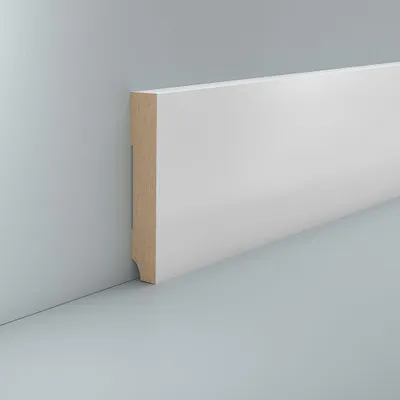 Produktbild von Sockelleiste weiß 16 x 100 MDF foliert RAL 9016 Fussleiste Modern