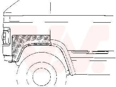 Produktbild von VAN WEZEL Seitenwand Reparaturblech passend für MERCEDES-BENZ T2/L Kasten/Kombi T2/L Pritsche/Fahrgestell T2/L Kommunalfahrzeug