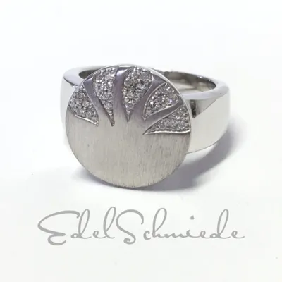 Produktbild von Edelschmiede925 edler Silberring 92 rhod mit Zirkonias Ringgröße  58