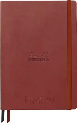 Produktbild von Rhodia Goalbook A5 Umschlag, 80 Bl glattes, kariert/dot 120g, Nacarat 194443C