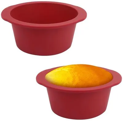 Produktbild von Silikon Backformen - Runde Formen - Antihaftbeschichtet - Für Torte und Pizza - 2er Pack