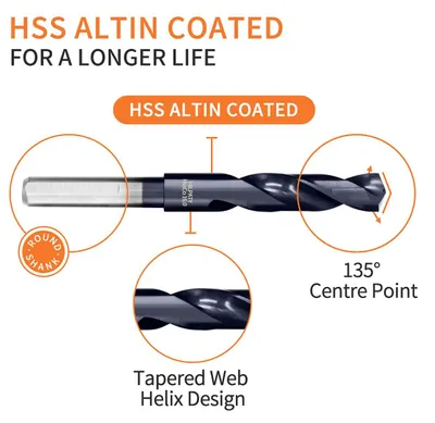 Produktbild von Bohrer HSS mit reduziertem Schaft, 18 mm, für Metall und Holz