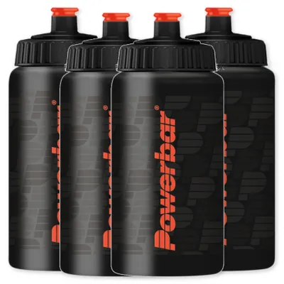 Produktbild von POWERBAR Sporttrinkflasche 4 x 500 ml schwarz auslaufsicher