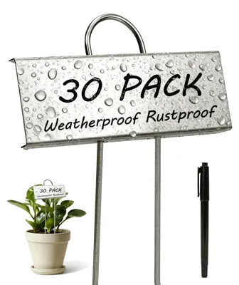Produktbild von Pflanzenschilder Pflanzenstecker Gartenschild - Wetterfest - 30 Stück - Mit Stiel - Für Garten und Gewächshaus
