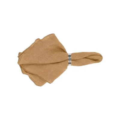 Image de Broste Copenhagen Gracie Serviette de table en lin Indian Tan