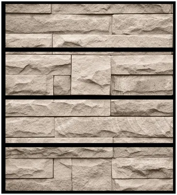 Produktbild von Wallario Möbelfolie / Aufkleber, geeignet für Ikea Malm Kommode mit 4 Schubfächern - Steinwand grau-braun