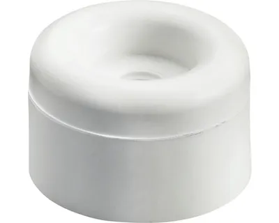 Obrázek produktu pro Walteco Dveřní zarážka, průměr 40x25mm, k našroubování, bílá