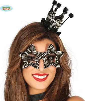Produktbild von Party Set Brille Krone Silvester Karneval